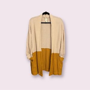 Blue Pepper Dolan Sleeve Waffle Knit Cardigan Size M